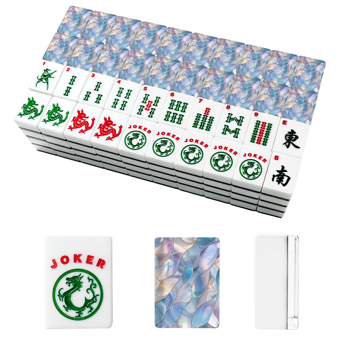 Mother of Pearl Design American Mahjong Tiles