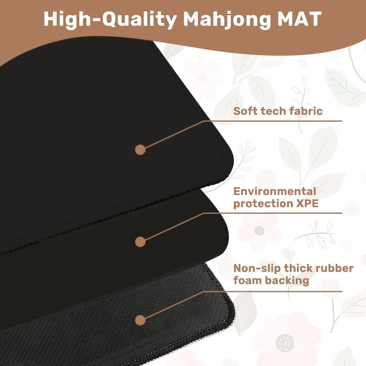 Nautical Mahjong Mat with Colorful Sardines Design