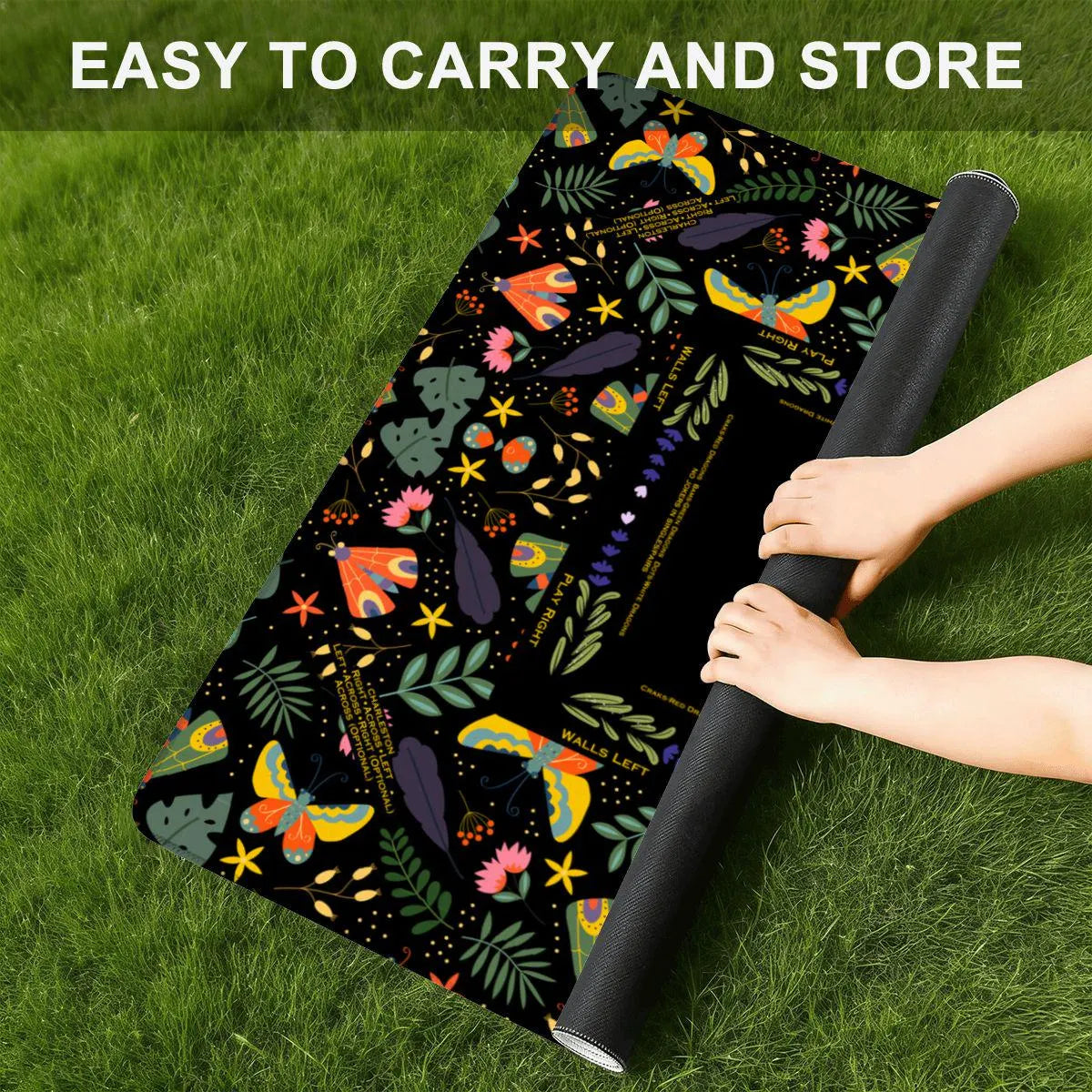 Night Moth Mahjong Mat with Mystic Motifs