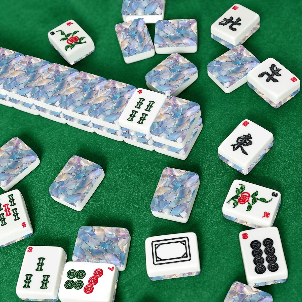 Mother of Pearl Design American Mahjong Tiles