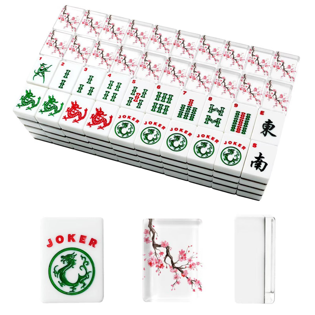 Cherry Blossom Americal Mahjong Tiles