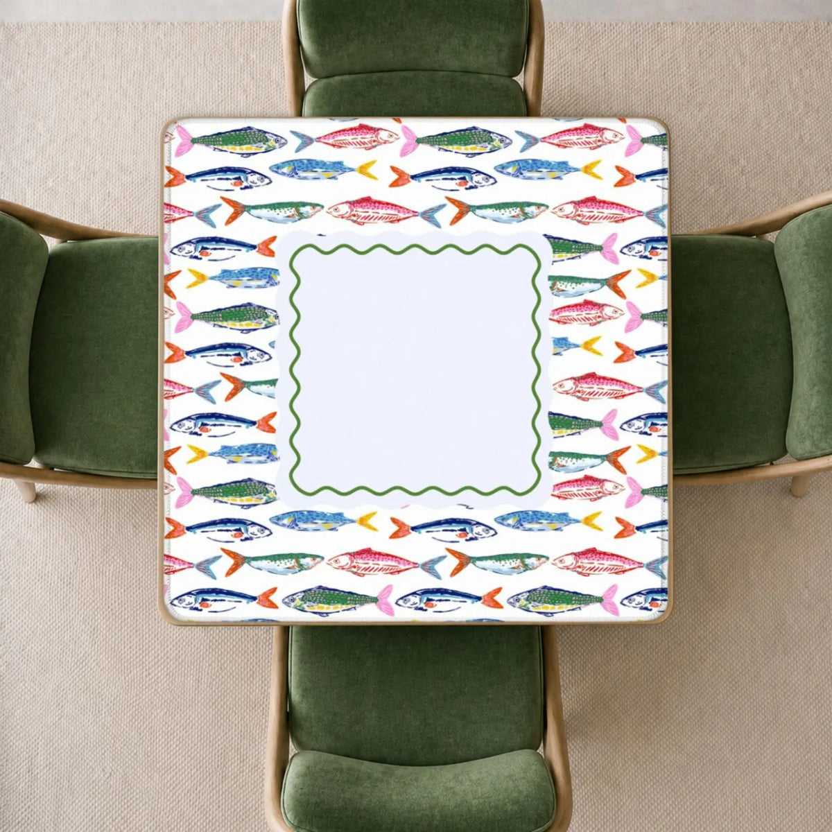 sardine pattern majong mat